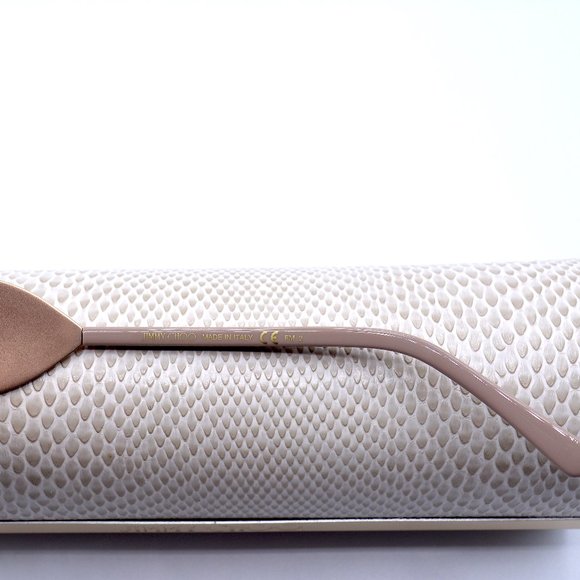 NEW JIMMY CHOO RIVER/S BKU GOLD NUDE AUTHENTIC SUNGLASSES - Picture 9 of 13